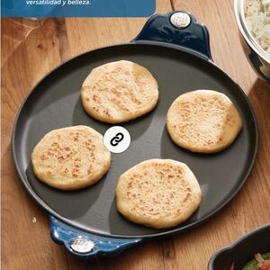 Blue Cast Iron Griddle Pan